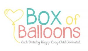 Box of Balloons. Each birthday happy, each child celebrated.