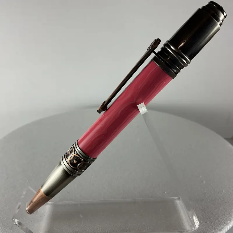 A beautifully lathed pen.