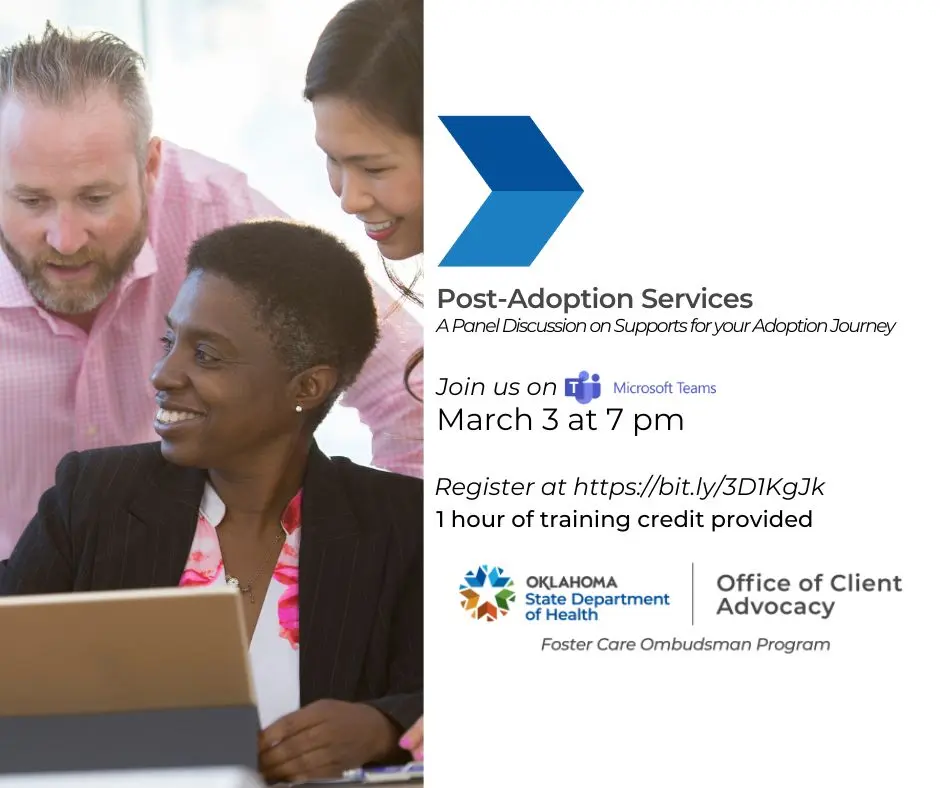 Flyer for Post-Adoption Services Panel Discussion