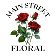Main Street Floral Logo with 3 red roses