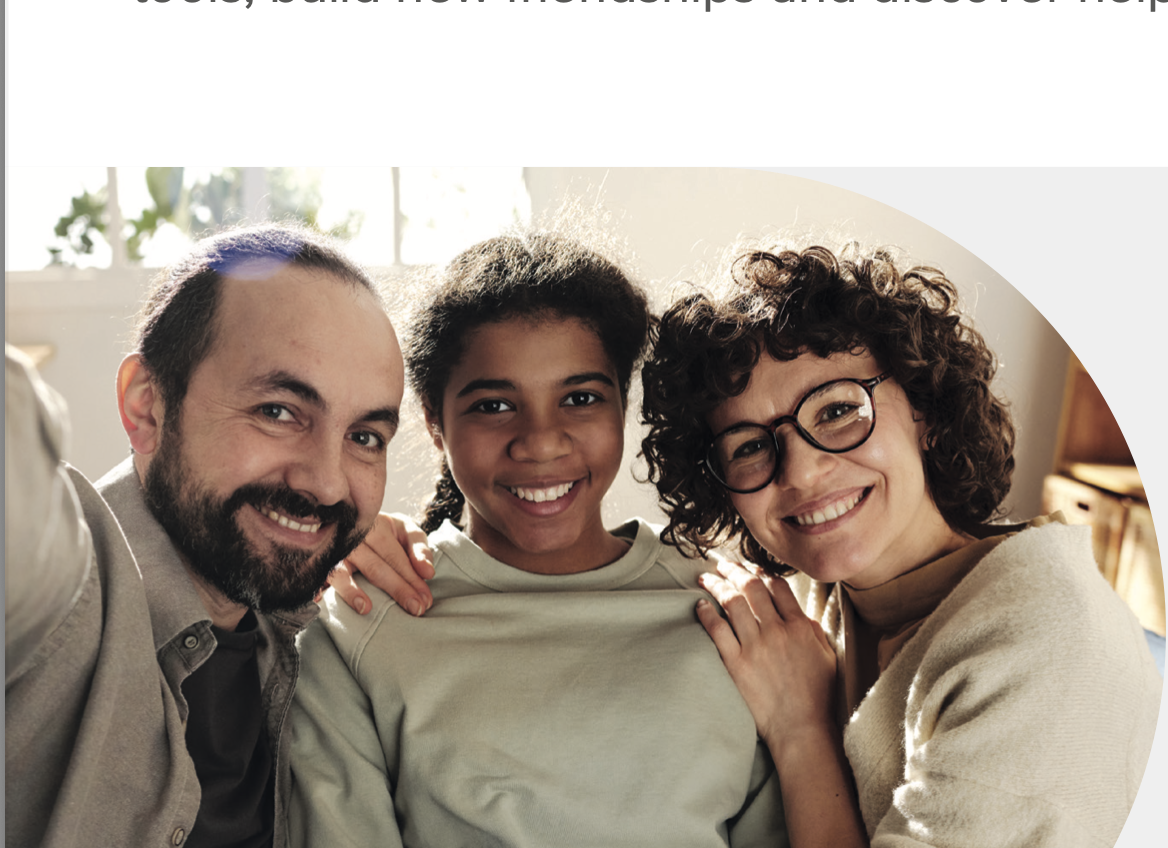 A family of three people