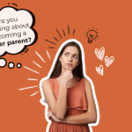 Woman with thought bubble above her head reading, "Are you thinking about becoming a foster parent?"